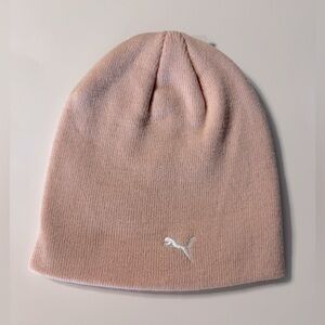 Puma Women’s Logo Knit Beanie Light Pink NWT